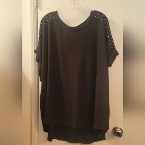 Black Studded Women's Top